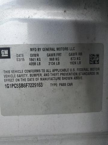 2015 CHEVROLET CRUZE LT #3293439409