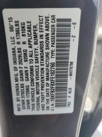 2015 HONDA CIVIC EX 19XFB2F8XFE102760