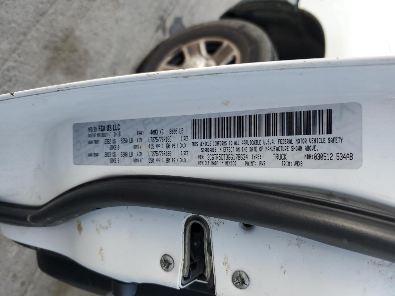 Lot #3258834846 2016 RAM 2500 ST