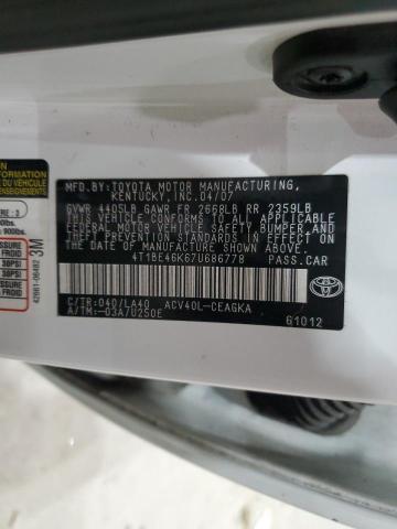 2007 TOYOTA CAMRY CE #3303930709