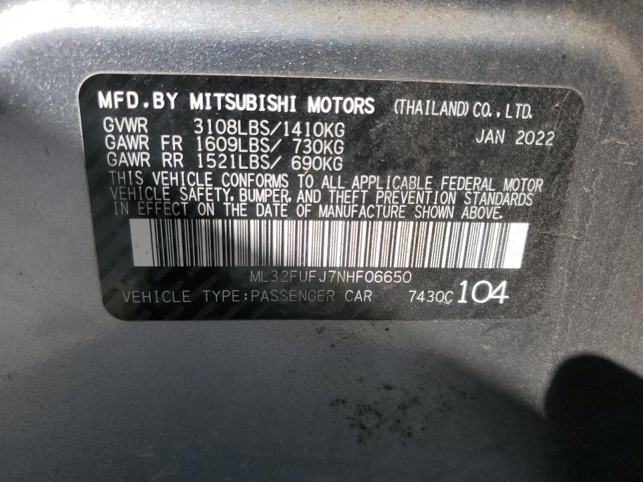 MITSUBISHI MIRAGE G4 ES