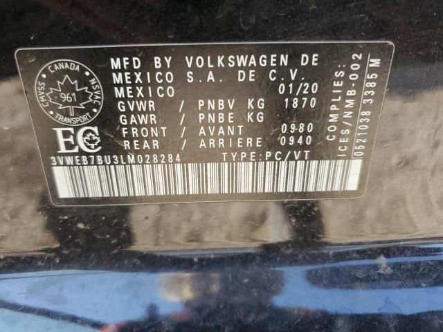 2020 VOLKSWAGEN JETTA SEL 3VWEB7BU3LM028284