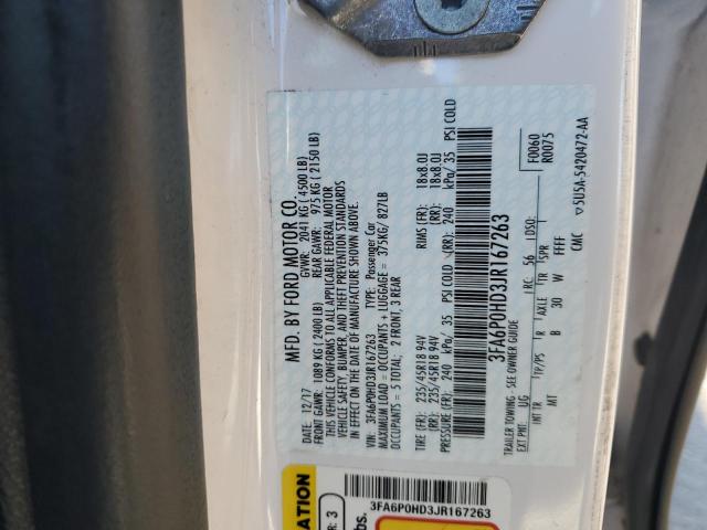 2018 FORD FUSION SE #3302832888