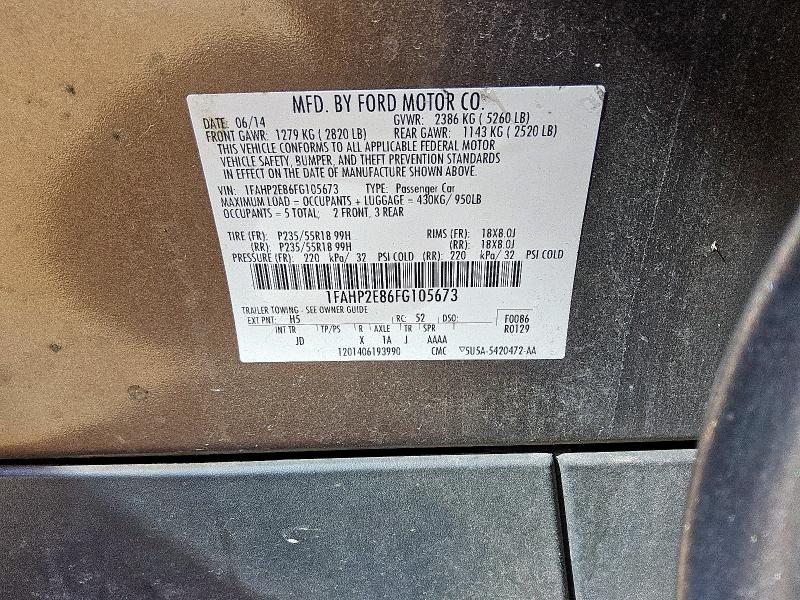 2015 FORD TAURUS SEL - 1FAHP2E86FG105673