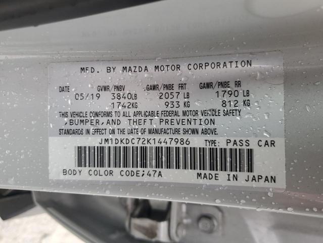 2019 MAZDA CX-3 TOURI JM1DKDC72K1447986