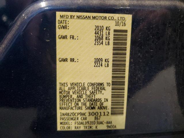 2017 NISSAN LEAF S - 1N4BZ0CP9HC300112