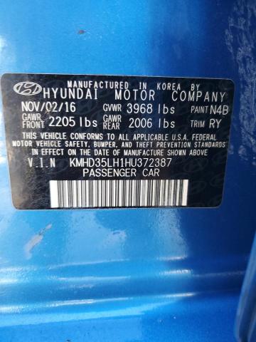 2017 HYUNDAI ELANTRA GT KMHD35LH1HU372387