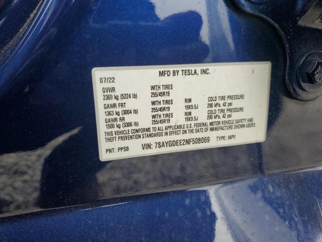 2022 TESLA MODEL Y #3298166039