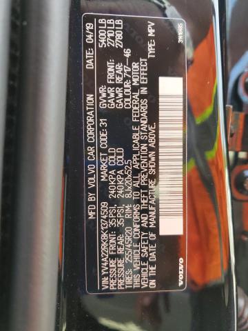 2019 VOLVO XC60 T6 YV4A22RK8K1374509