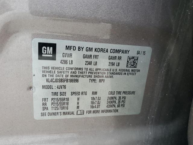 2015 BUICK ENCORE PRE - KL4CJDSB5FB186996