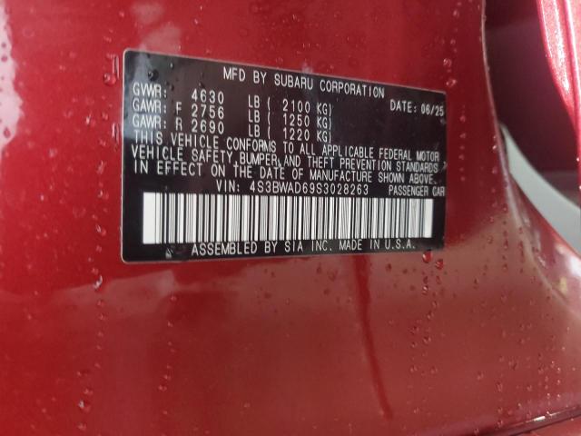 2025 SUBARU LEGACY PRE #3301684621