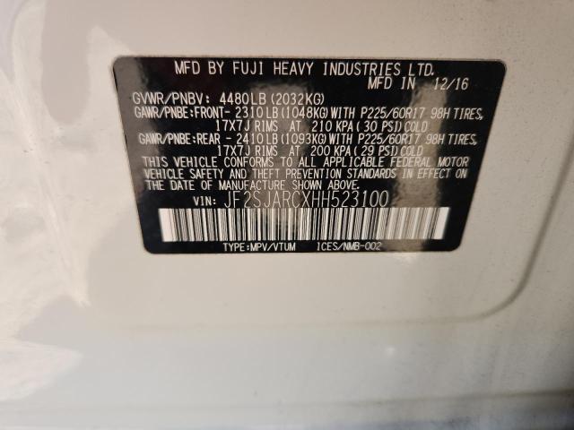 2017 SUBARU FORESTER 2.5I LIMITED JF2SJARCXHH523100