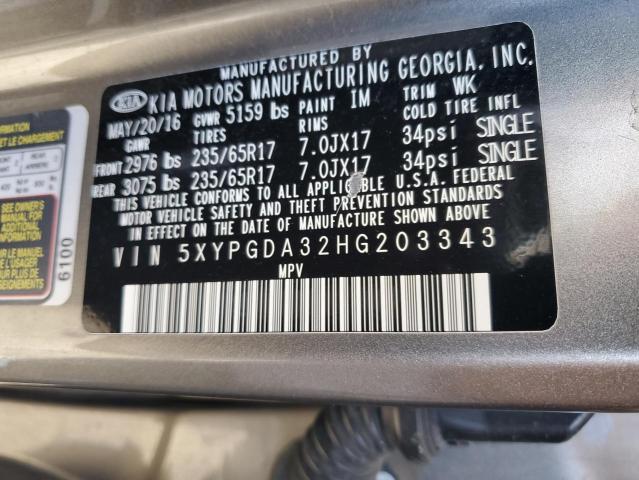 2017 KIA SORENTO LX - 5XYPGDA32HG203343