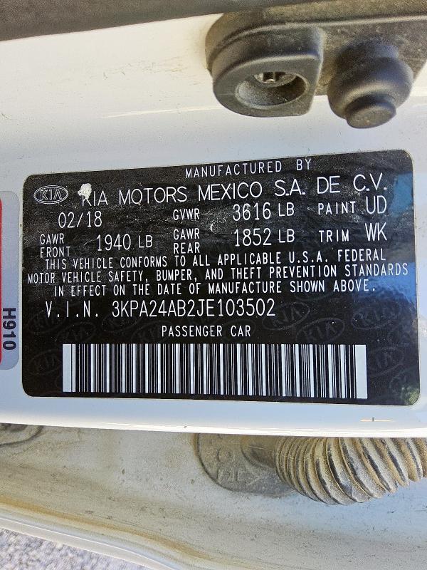 2018 KIA RIO LX #3310442307