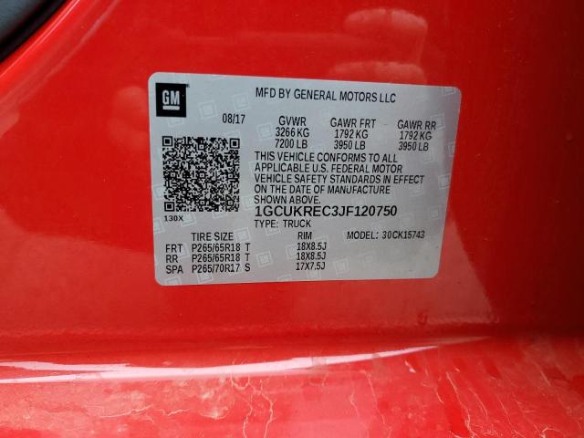 2018 CHEVROLET 1500 1GCUKREC3JF120750