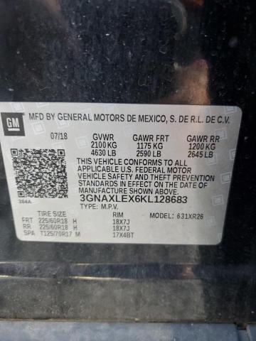 2019 CHEVROLET EQUINOX LT 3GNAXLEX6KL128683
