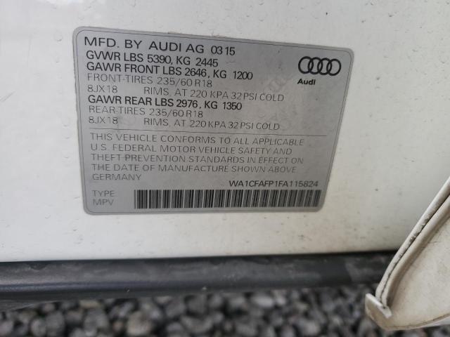 2015 AUDI Q5 PREMIUM - WA1CFAFP1FA115824