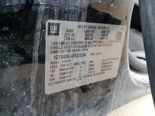 2015 CADILLAC ESCALADE L - 1GYS4BKJ4FR233294