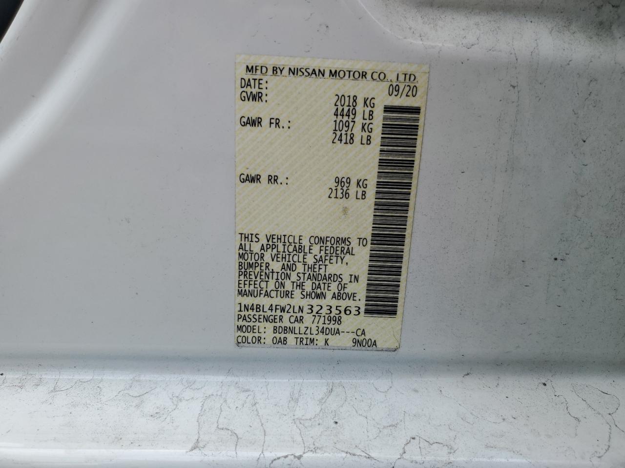 NISSAN ALTIMA PLATINUM