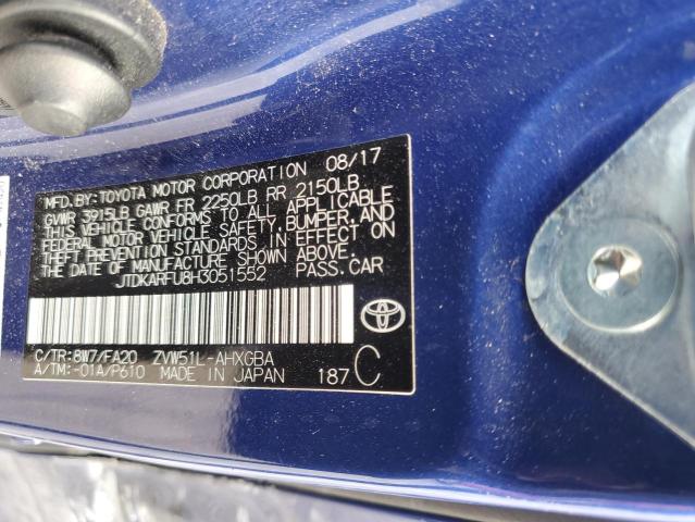 2017 TOYOTA PRIUS JTDKARFU8H3051552