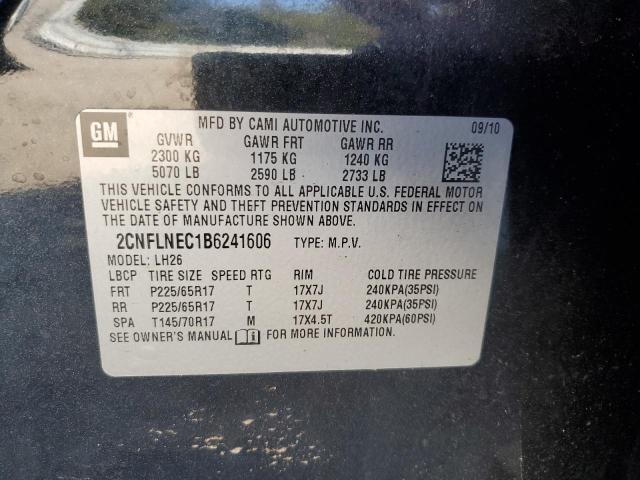 2011 CHEVROLET EQUINOX LT - 2CNFLNEC1B6241606