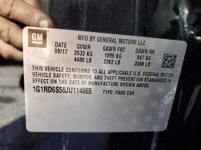 2018 CHEVROLET VOLT PREMI - 1G1RD6S50JU114865