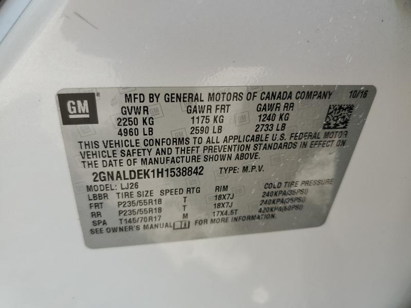 2017 CHEVROLET EQUINOX PR #3318020403