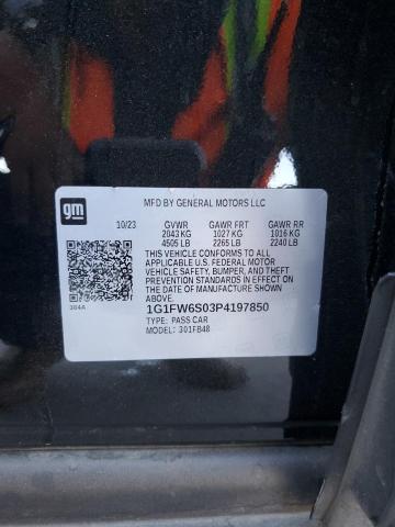 2023 CHEVROLET BOLT EV 1LT 1G1FW6S03P4197850