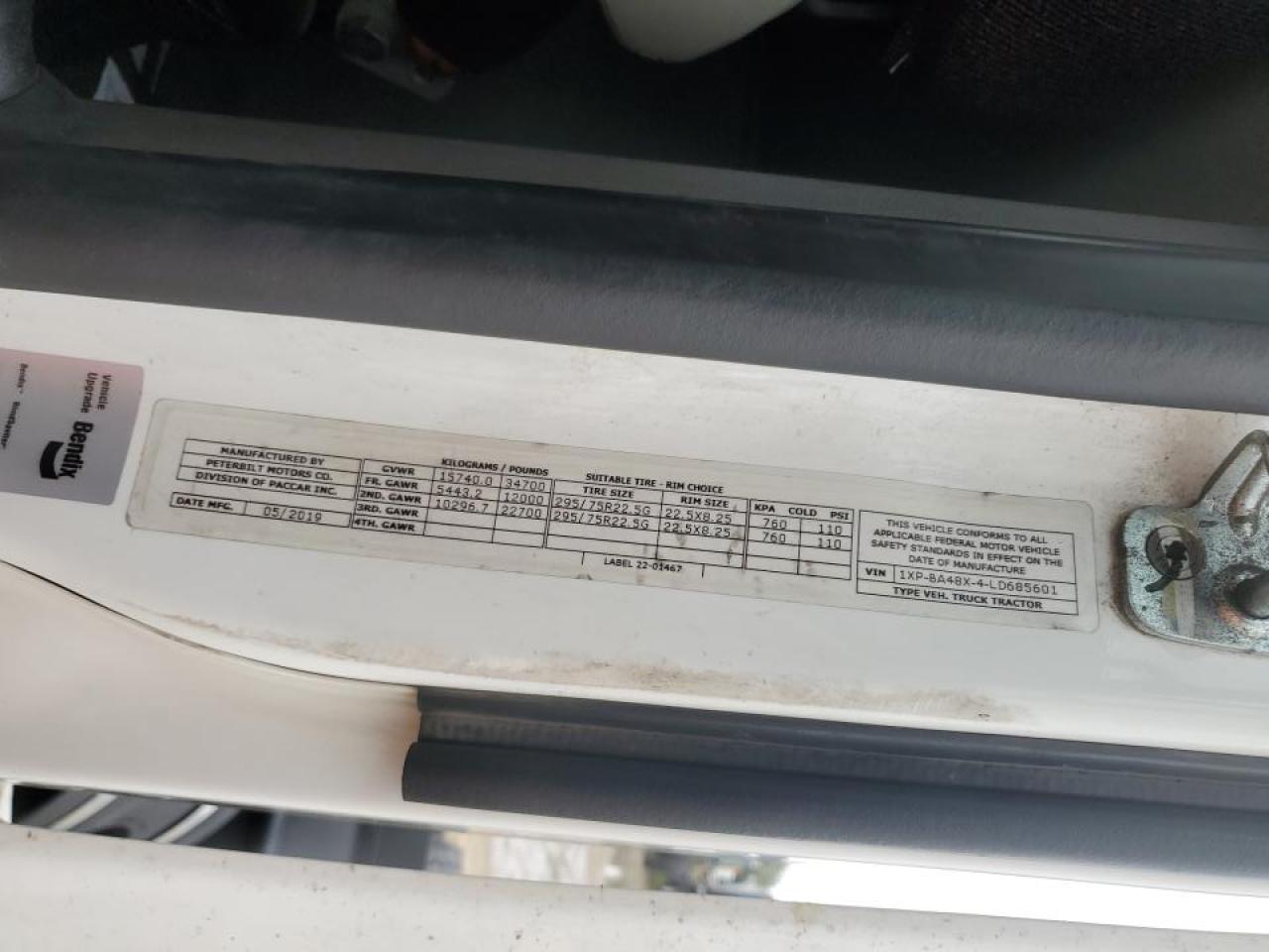 Lot #3278905064 2020 PETERBILT TRACTOR 579