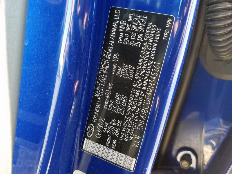 2024 HYUNDAI TUCSON SEL - 5NMJBCDE4RH345261