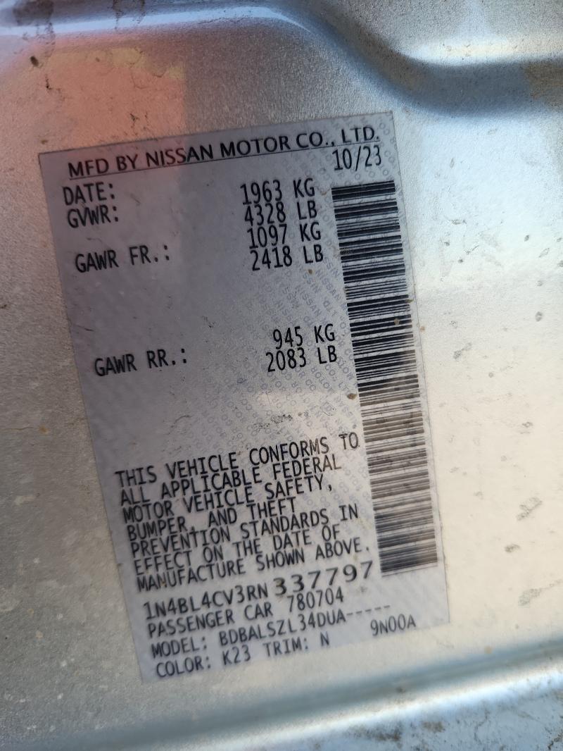 2024 NISSAN ALTIMA SR #3296387641