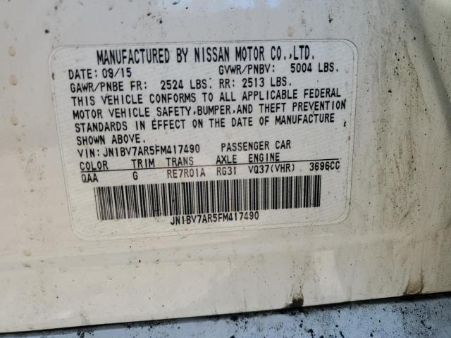 2015 INFINITI Q50 BASE - JN1BV7AR5FM417490