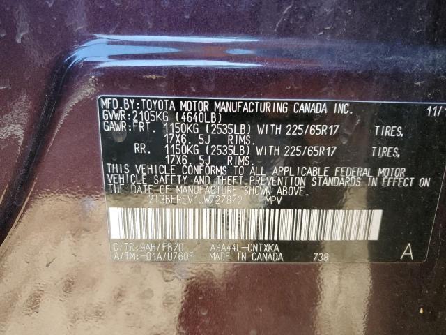 2018 TOYOTA RAV4 LE - 2T3BFREV1JW727872