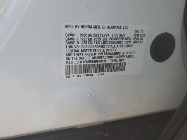 2019 HONDA PASSPORT E - 5FNYF8H51KB028698