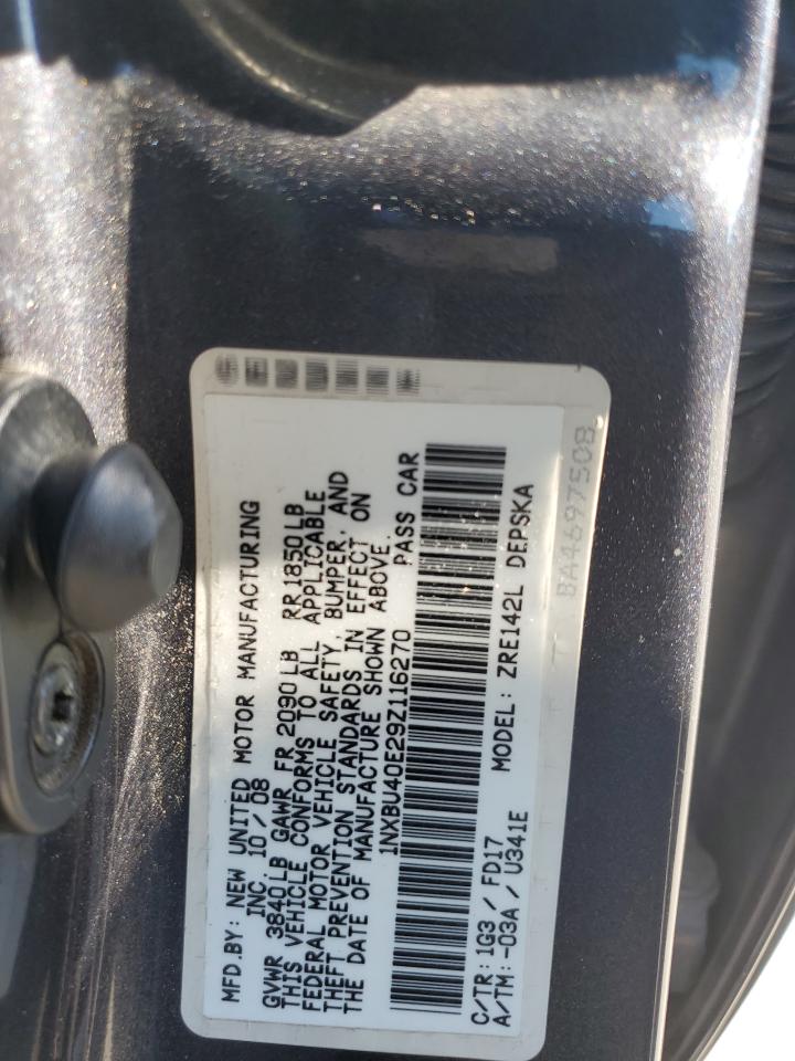 Lot #3268946212 2009 TOYOTA COROLLA BA