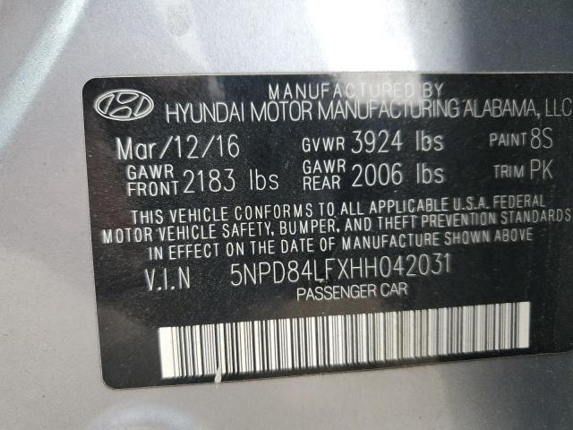 2017 HYUNDAI ELANTRA SE #3291390155