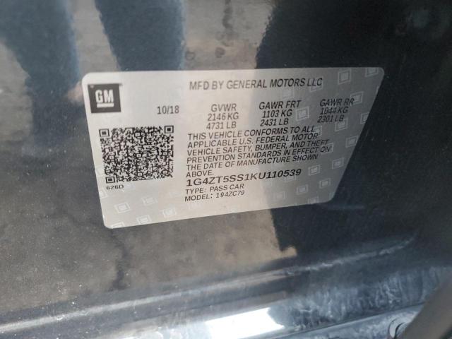 2019 BUICK LACROSSE P 1G4ZT5SS1KU110539