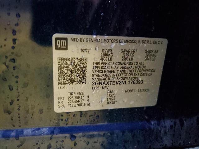 2022 CHEVROLET EQUINOX LT - 3GNAXTEV2NL176393