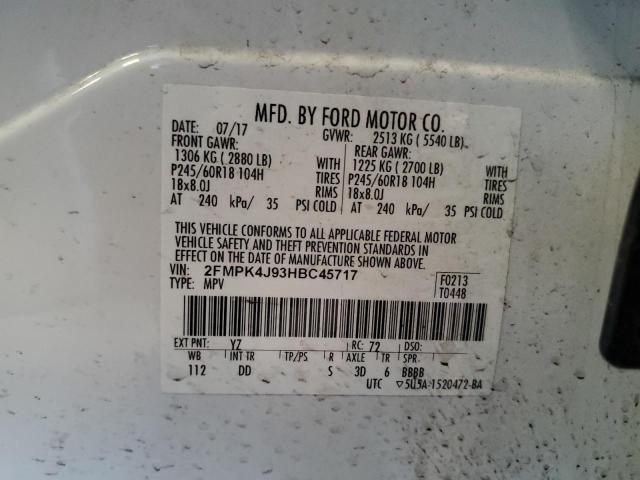 2017 FORD EDGE SEL - 2FMPK4J93HBC45717