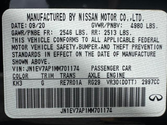 2021 INFINITI Q50 PURE JN1EV7AP1MM701174