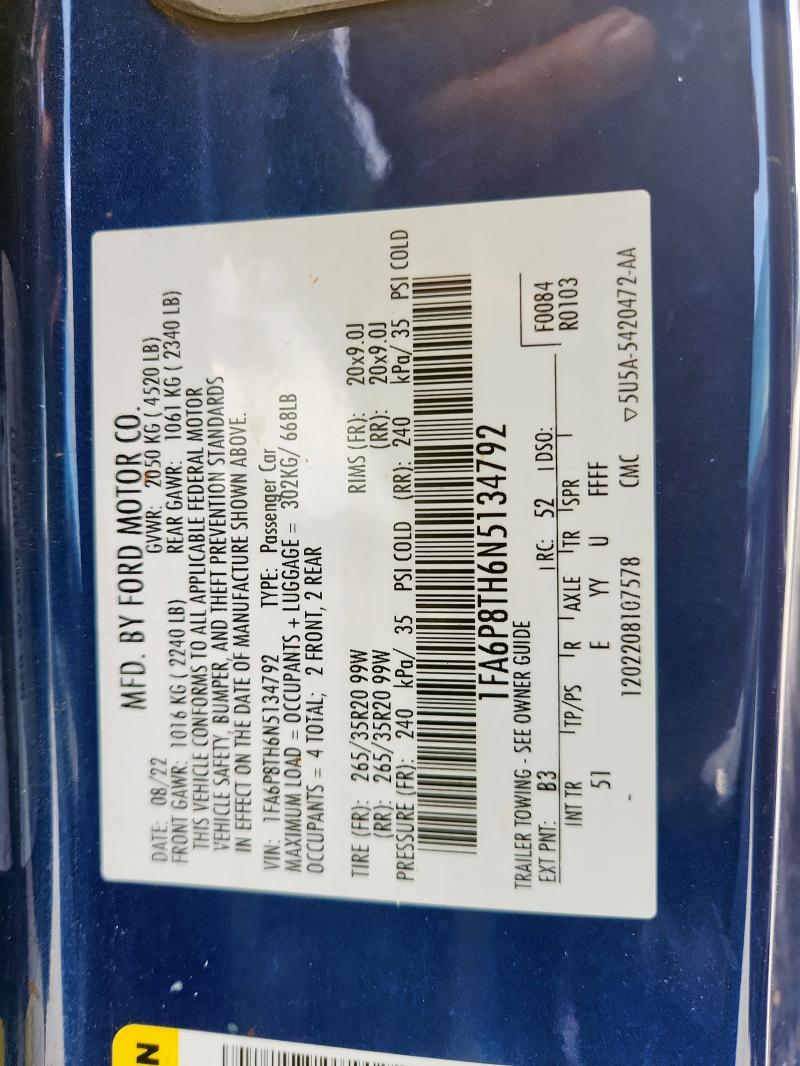 2022 FORD MUSTANG #3303003643