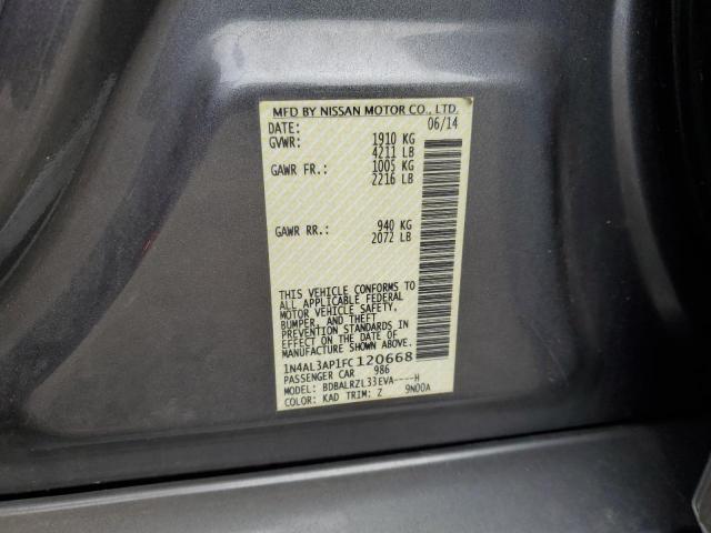 2015 NISSAN ALTIMA SL - 1N4AL3AP1FC120668