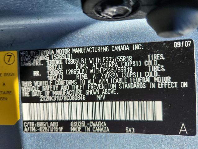 2008 LEXUS RX 350 #3288040145