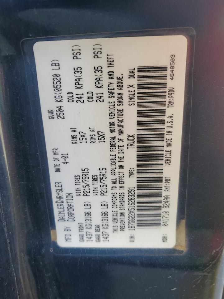 Lot #3286878213 2001 DODGE DAKOTA