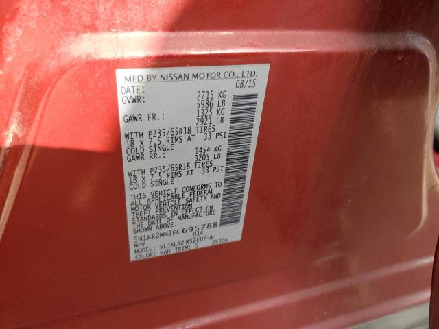 2015 NISSAN PATHFINDER 5N1AR2MN2FC695788