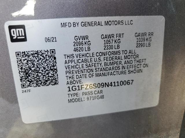 2022 CHEVROLET BOLT EUV P 1G1FZ6S09N4110067