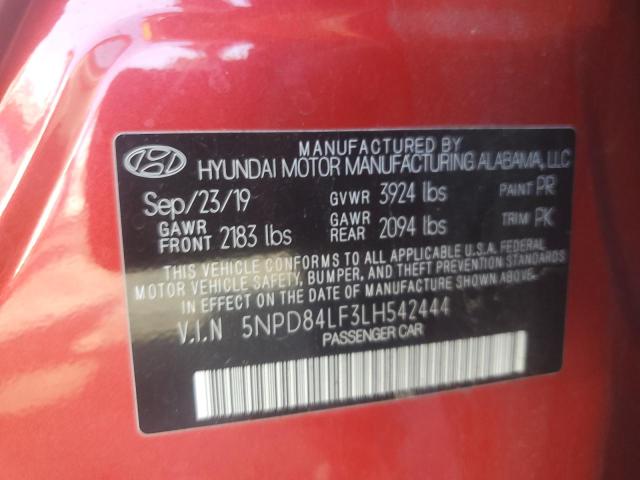 2020 HYUNDAI ELANTRA SE 5NPD84LF3LH542444