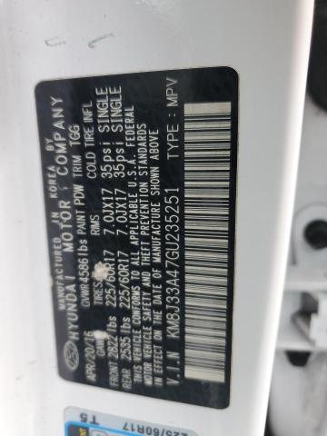 2016 HYUNDAI TUCSON LIM KM8J33A47GU235251