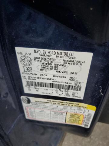 2011 FORD F150 SUPER - 1FTFW1ET3BFB67387