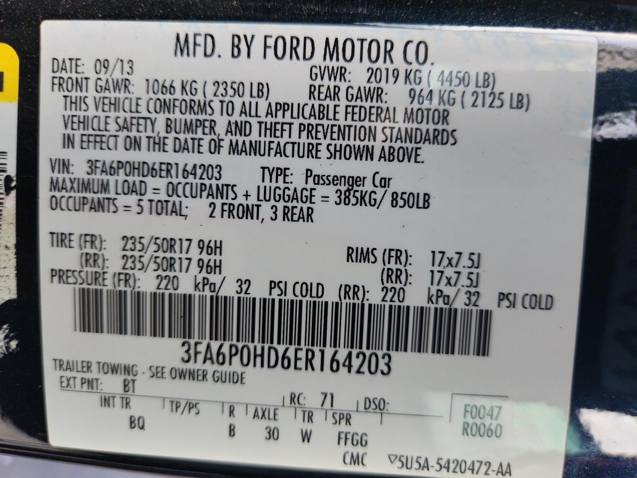 FORD FUSION SE